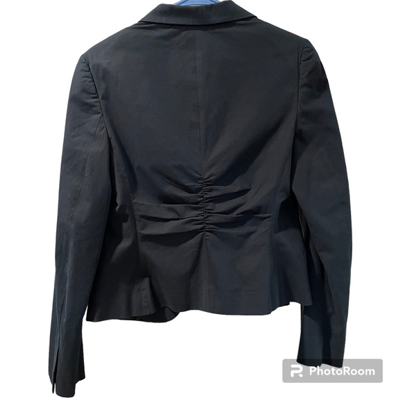 Prada Blazer Jacket Black Made in Italy Size 12 equivalent to EU 44 Three Snap - Picture 2 of 15